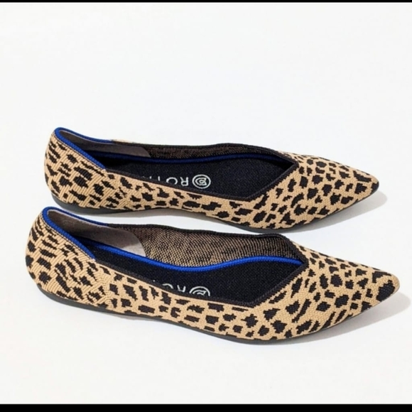 Rothy's The Point Leopard Woman's Flat Shoes - Picture 9 of 9